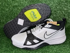 Nike Air Zoom Diamond Turf Baseball Shoes Cleats Black White Size 8.5 DZ0502 New