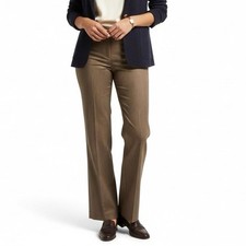 Vintage Express Design Studio Editor Pants Womens 8 Brown Pinstripe Cotton Work