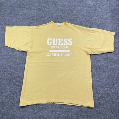 Vintage 90s GUESS Los-Angeles California Shirt Large 22x28 Georges Marciano - Image 1 of 4