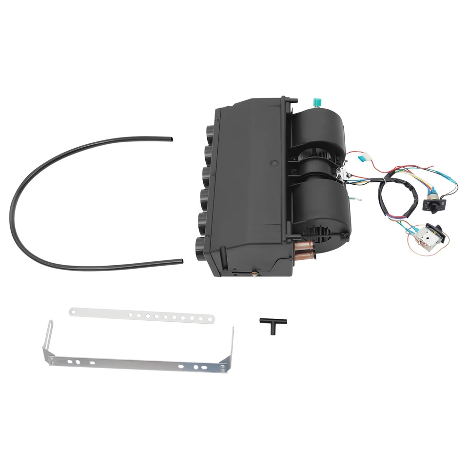 12V Truck AC Evaporator Heater Cooler 3640kcal 6-Vent Black Heavy Duty Vehicles - Image 3 of 4