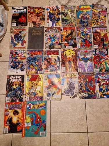 Marvel Comics Vintage X-Men/Cable/Spider-Man X27 Mixed Comic Job Lot Bundle