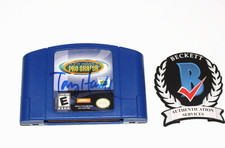 TONY HAWK SIGNED PRO SKATER NINTENDO N64 VIDEO GAME HAWK'S CARTRIDGE BECKETT COA