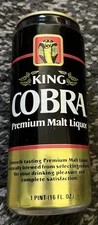 KING COBRA PREMIUM MALT LIQUOR Small Snake Logo 16 Oz Beer Can Anheuser Busch