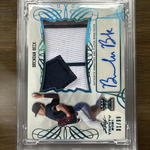 Beck Patch 2021 Leaf Trinity Brendan Beck PATCH-AUTO-PLATINUM XRC 31/99 PSA 10/10 ...