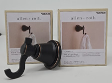 allen  roth Townley Oil Rubbed Bronze Double -Hook Wall-mount Towel Hook
