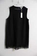 Marks & Spencer Womens Tassle Flapper Mini Dress Black - Size 14 NEW (D51)