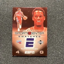 2005-06 Upper Deck KAREEM RUSH #SCS-KR Sports Center JERSEY - ESPN NBA BOBCATS