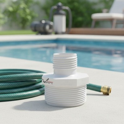 Durable PVC 1.5'' NPT Male Garden Hose Adapter for Efficient Water Connections