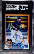 2023 Topps Chrome #RA-JAR Jonathan Aranda Orange Refractor RC Auto #d /25 SGC 10