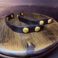 Safariland Duty Belt Keepers Size 8" Black, Brass Snaps Lot of 2