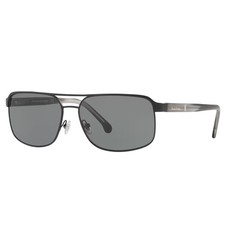 Brooks Brothers BB 4040S 167487 Black Metal Pilot Sunglasses Grey Lens