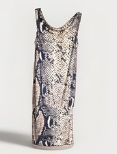 Women’s Size M Black/White Snake Animal Print Strappy Sleeveless Bodycon Dress