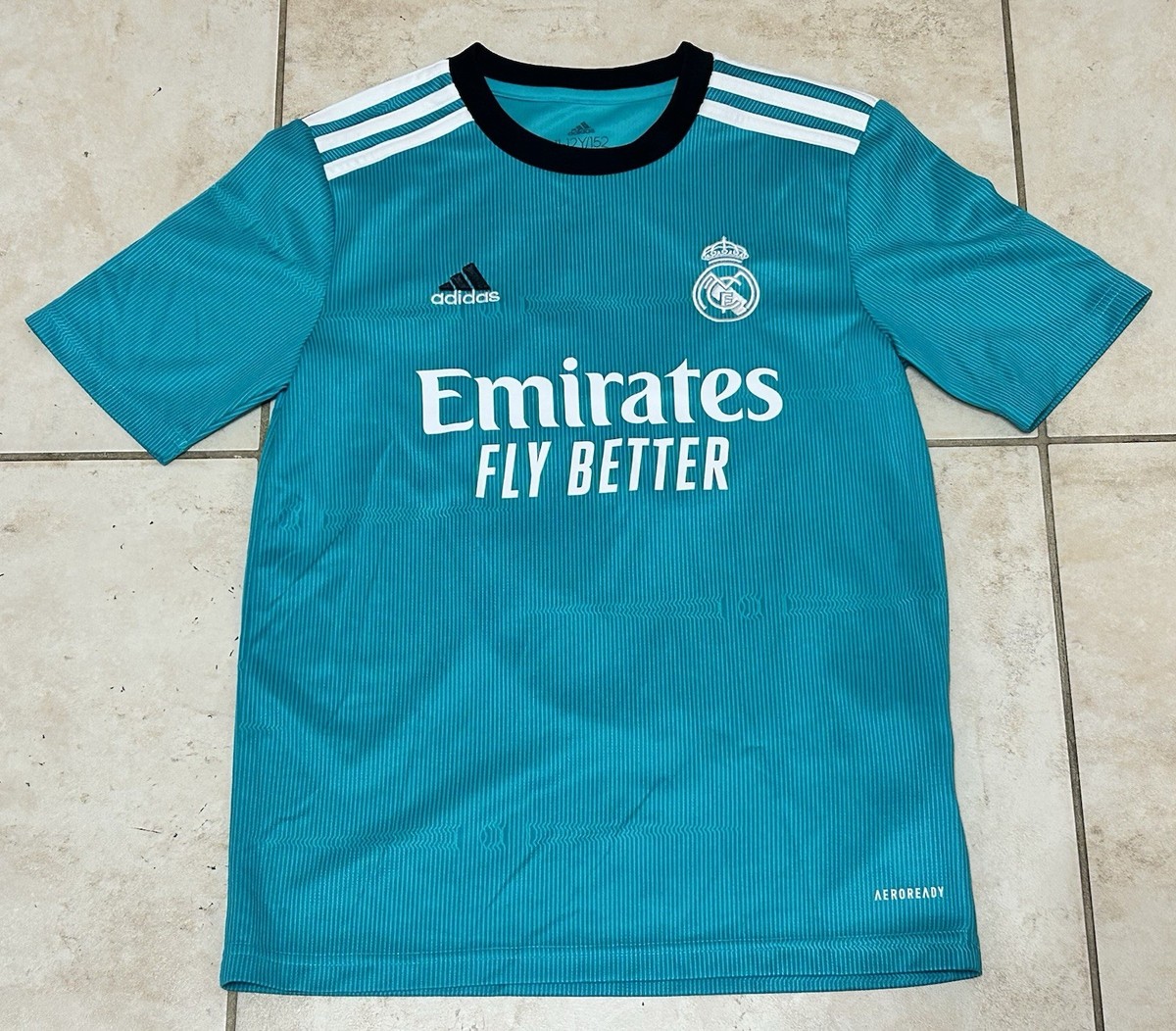 Karim Benzema Real Madrid 3rd Kit 2021 2022 Jersey Adidas Kids