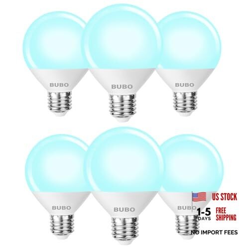 60 Watt Equivalent, Bathroom Light 6 Pack Daylight White