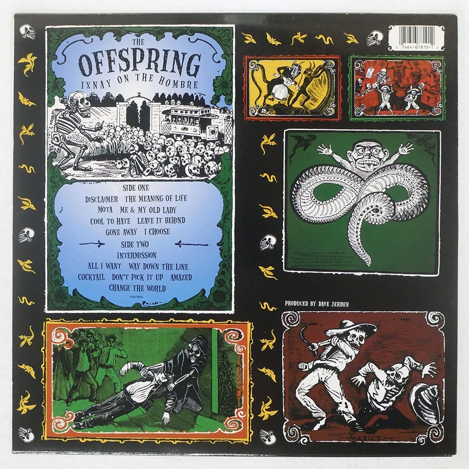 OFFSPRING IXNAY ON THE HOMBRE COLUMBIA C67810 US ORIGINAL INNER SLEEVE VINYL LP - Image 2 of 3