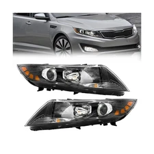 Headlights Assembly Halogen for 2011-2013 Kia Optima with Bulbs Replacement