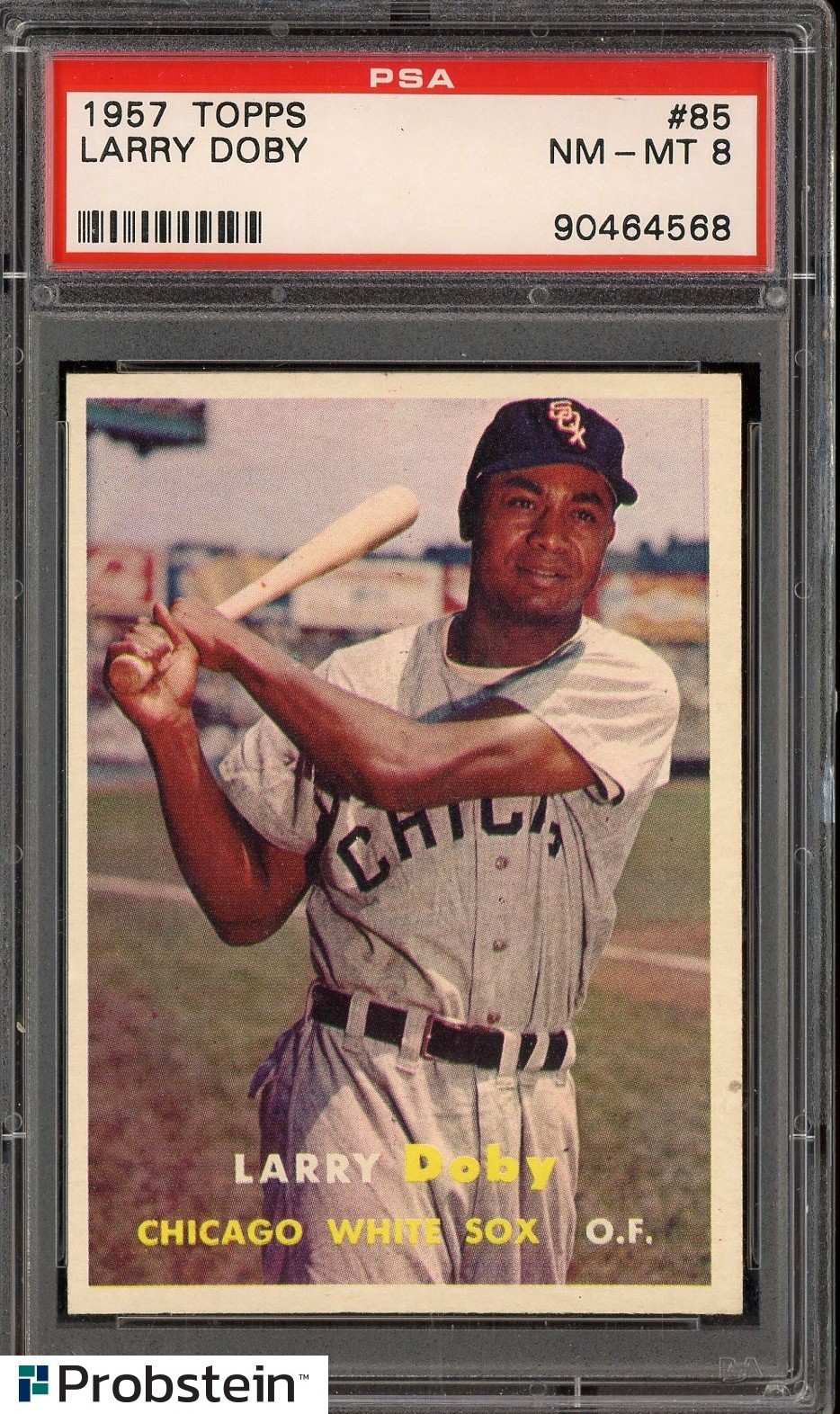 1957 Topps #85 Larry Doby Chicago White Sox HOF PSA 8 NM-MT