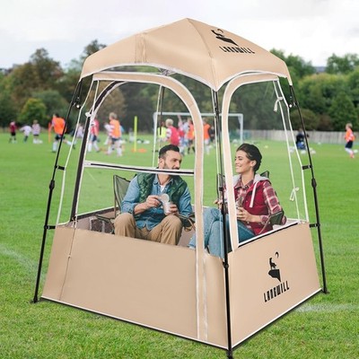 Langwill Pod All Weather Sports Pop-Up Tent with Rainfly, 1-2 Person, Khaki