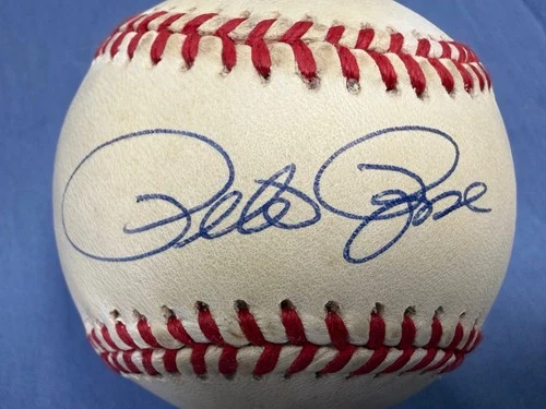 PETE ROSE AUTOGRAPHED SIGNED BASEBALL NATIONAL LEAGUE WILLIAM WHITE COMMISSIONER