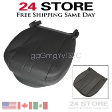 Driver Side Bottom Leather Seat Cover Dark Gray 2003-2016 For Chevy GMC C Series