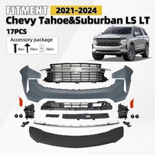Front Bumper Cover Grill Complete Assembly For 21-24 Chevy Tahoe Suburban Lt