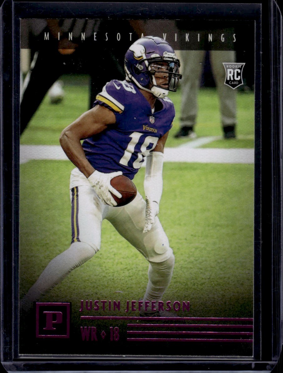 2020 Panini Chronicles #PA-23 Justin Jefferson Panini Pink Rookie