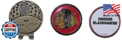 Team Golf NHL Chicago Blackhawks Cap Clip with 2 Magnetic Golf Ball Markers