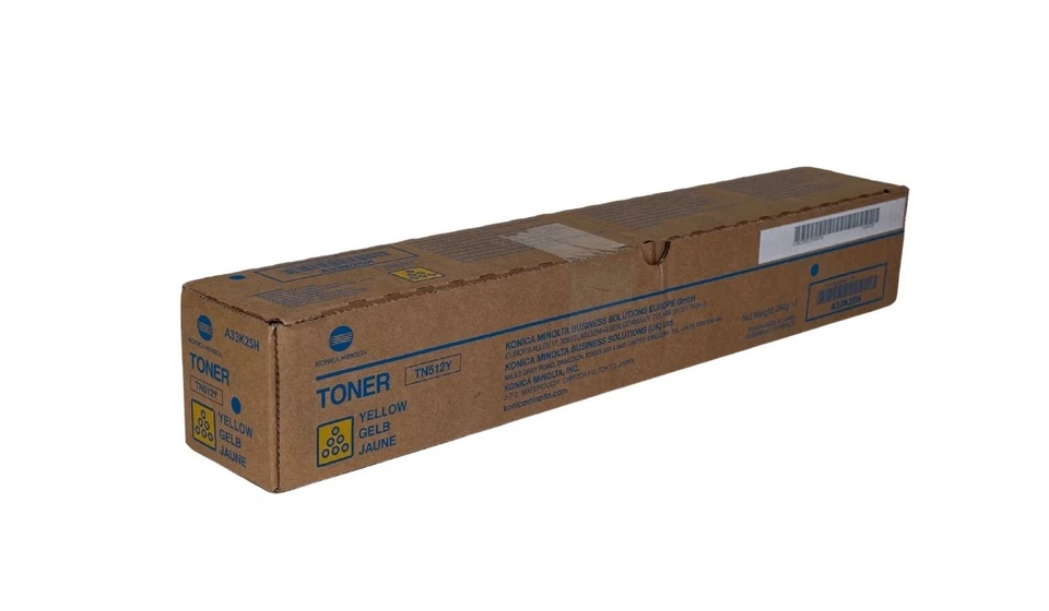 Konica Minolta TN-512 A33K25H Cartouche de toner Jaune authentique A C454 C554 - Photo 1/1