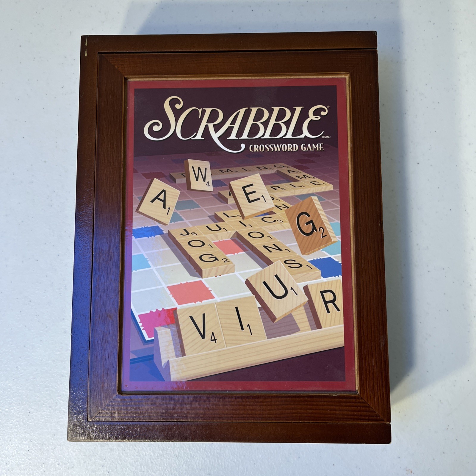 Collection Wooden Book Box Scrabble Complete
