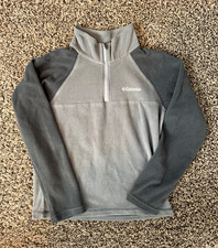 Columbia Gray Polyester Fleece 1/4 Zip Mock Neck Sweatshirt Youth Small 8