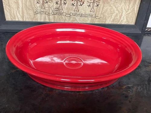 FIESTA  Scarlet Red 8x10" Oval Serving Bowl