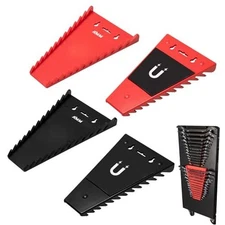  4 Pack Magnetic Wrench Organizer, 48-Slot Magnetic Wrench Holder for Tool 4PC