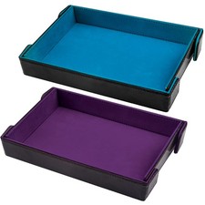 2 Pieces Magnetic Dice Tray Rectangle Folding...