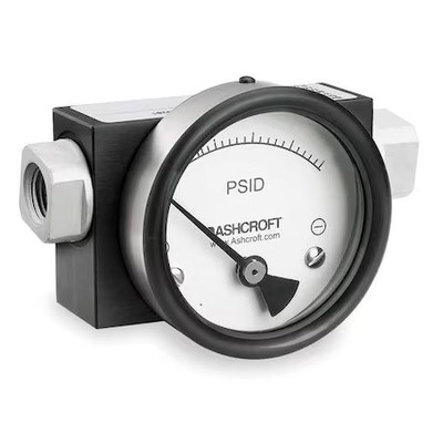 Ashcroft 351130Fd25sxcylm60psid Pressure Gauge, 0 To 60 Psi