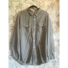 Tommy Bahama Relax Men's XL Gray Flannel Button-Up Shirt Long Sleeve