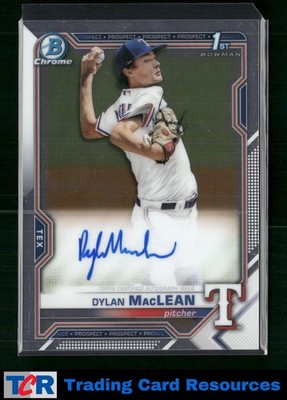 2021 Bowman #CPA-DMA Dylan MacLean Chrome Prospect Autographs