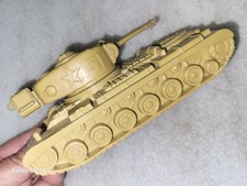 Marx Battleground 51 Tan Army tank missing Machine Gun Lot 2