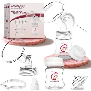 Nenesupply Spectra Pump Parts Set Bottle Backflow Duckbill Clear/White