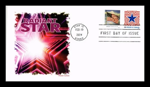 DR JIM STAMPS US COVER RADIANT STAR FIRST DAY ISSUE COMBO PANDA CACHET