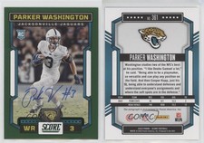 2023 Score Rookies Green Signatures Parker Washington #361 Rookie Auto RC
