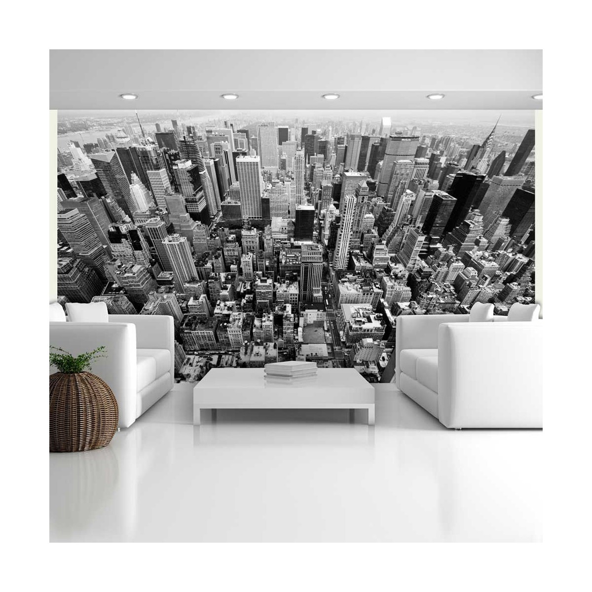 Papier peint New York noir et blanc fresque murale XXL intissé de haute qualité