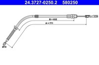 NEU - ATE 24.3727-0250.2 Seilzug, Feststellbremse FüR Mini