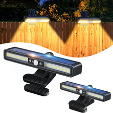 Luci Solari Da Giardino, 2 Pezzi Clip a Faretti Solari LED Esterno Con Sensore D