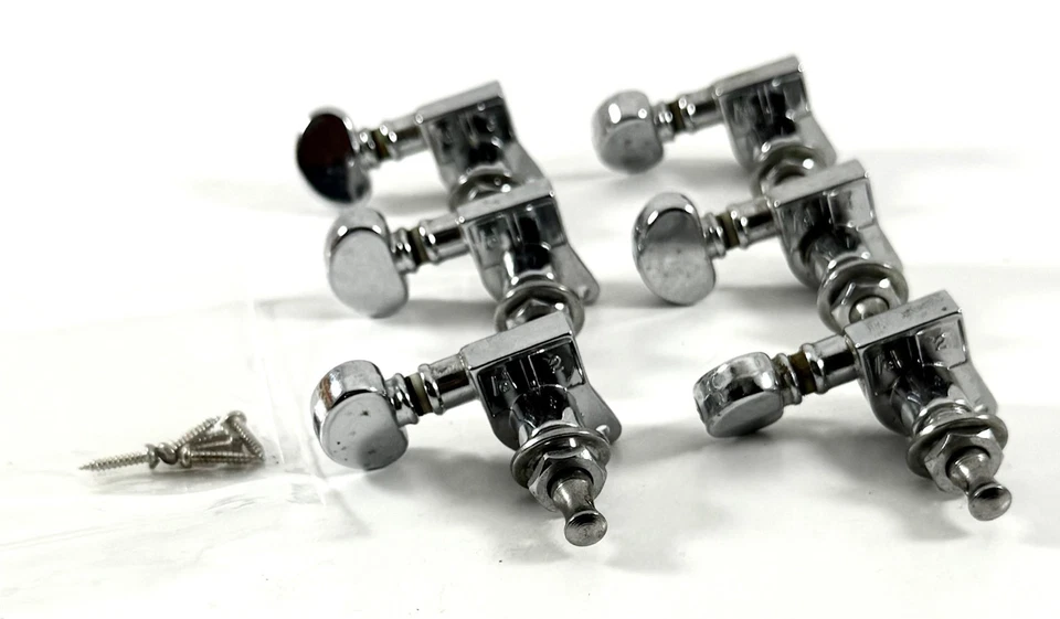 Grover Rotomatics 6 In Line 18 - 1 Chrome Tuners for strat, tele, etc - Image 2 of 2