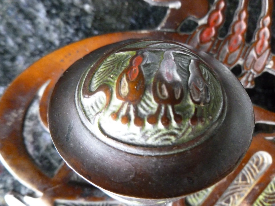 Jugendstil art nouveau Schreibtisch Garnitur Blüten Paradies top rar chic super - Bild 2 von 4