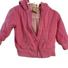 Faded glory Girls Pink Jacket 12M Full Zip Hooded Pockets Long Sleeve — photo 1