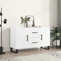 Sideboard Weiß Holzwerkstoff Breite 100 Cm HöHe 36 Cm Tiefe 60 Cm