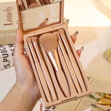 Professional Makeup Brush Set with Mirror- Soft Travel Gift