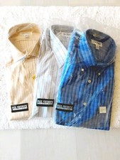 VTG Paul Fredrick Dress Shirts Lot 3 Cotton 15.5x32 Button Long Sleeve USA NEW