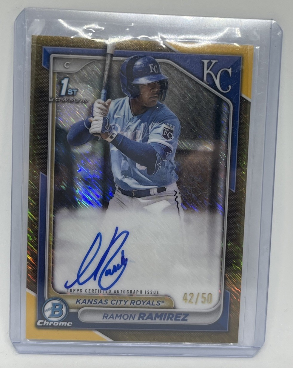 2024 Bowman Chrome Prospect Autographs Ramon Ramirez #CPA-RRZ Gold Shimmer /50